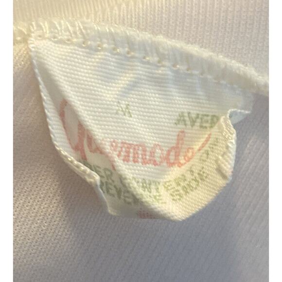 Medium Gaymode Vintage Womens Half Slip Ivory Flower Embellishment Side Slit - Picture 8 of 9